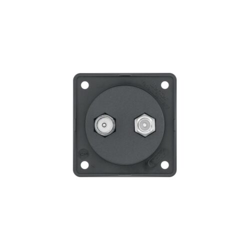 Berker Integro Flow/Pure Antennensteckdose, TV/SAT, schwarz