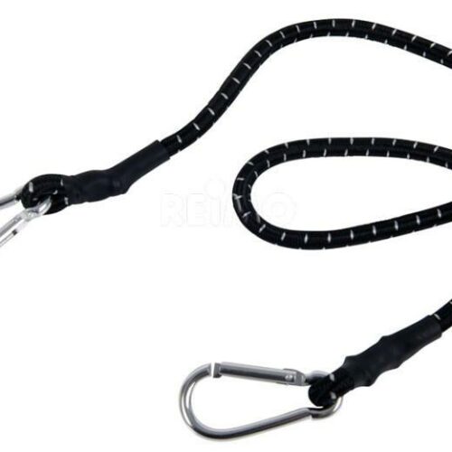 Gummispanner, 80-140cm, dehnbar, mit Aluhaken, schwarz