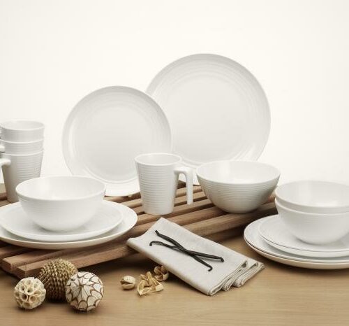 Flamefield Seramika Geschirrset, 16-teilig, Vanilla