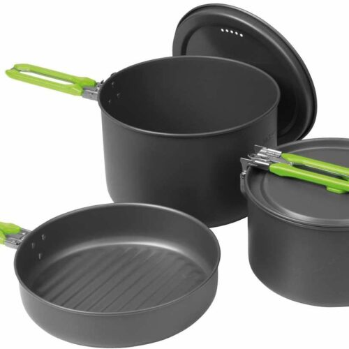 Camp4 Elite Camping Kochset, Aluminium, 6-teilig, Ø18cm