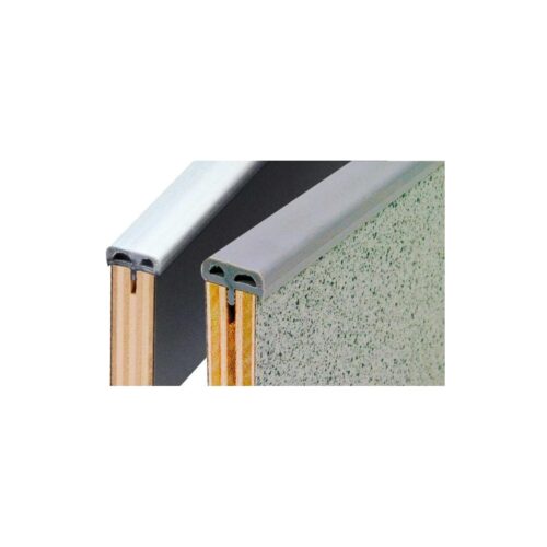 Tür-Umleimer gepolstert mit Nase, mittelgrau, 5m