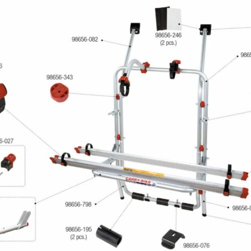Obere hintere Tragestruktur - Fiamma Ersatzteil-Nr. 98656-082 - passend zu Carry Bike VW T4