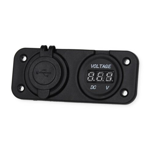 HABA BV Voltmeter mit 2x USB Anschluss, 2,1A, 12V