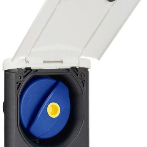 FAWO Einfüllstutzen mit Tankdeckelverschluss & Klappdeckel (ohne Schloss), schwarz