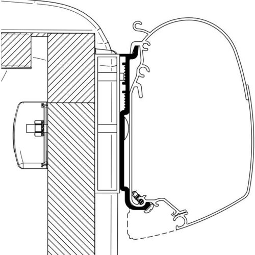 Thule Omnistor 5200/8000/4200 Adapter für Carado Sunlight