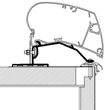 Thule Omnistor 9200/6300 Caravan Roof Adapter, 375cm