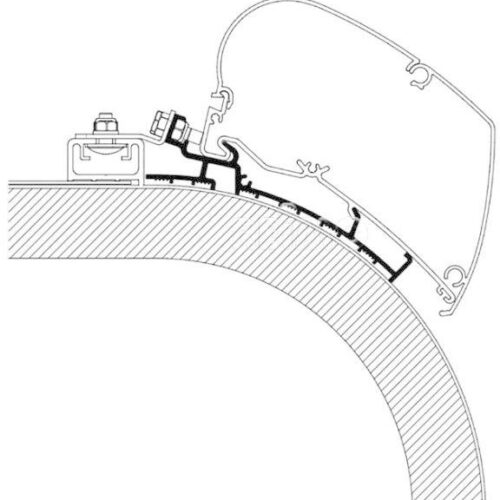 Thule Omnistor 9200/6300 Adapter für Rapido Distinction, 450cm