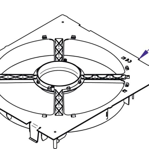 Ventilator Rahmen >2008 - Thule Ersatzteil Nr. 1500602392 - passend zu Thule Omnivent