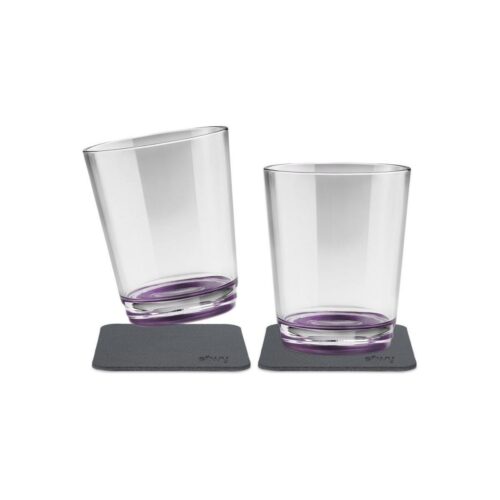 silwy Magnet Trinkbecher, 250ml, 2er Set, brombeer