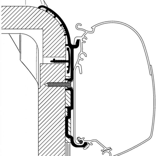 Thule Omnistor 5200/8000/4200 Adapter für Bürstner-Ixeo T728/T734, 450cm
