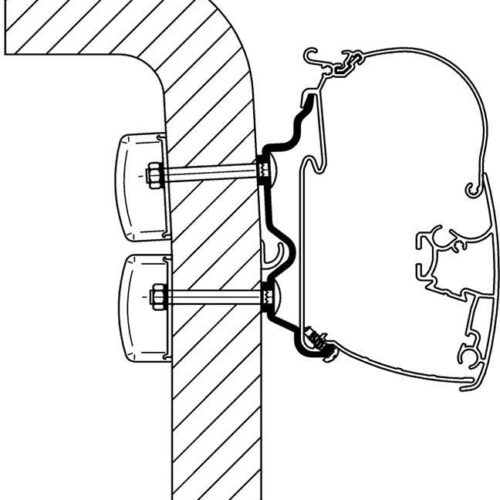 Thule Omnistor 5200/8000/4200 Adapter für Hymer 2016, 260cm