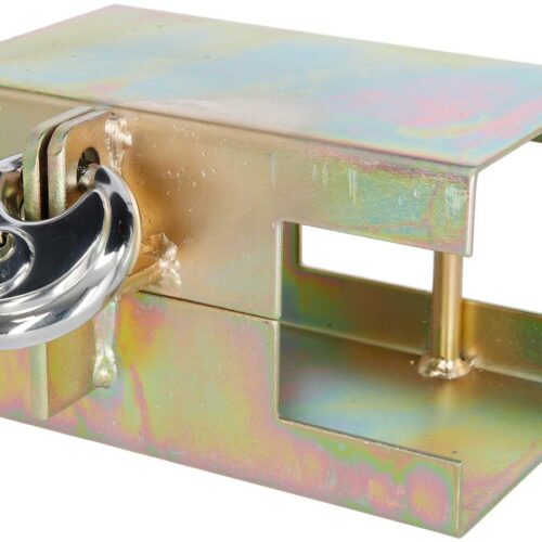 Kastensicherung mit Diskusschloß, AHK-Sicherung