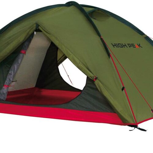 High Peak Woodpecker Kuppelzelt, 3-Personen, 340x190cm, pesto/rot
