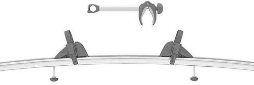 Thule Erweiterungs-Set 3.Rad für Lift V16 Fahrradträger (Schiene + Abstandhalter)