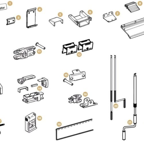 Metallfuß für Stützfüße Thule Omnistor ab Bj. 2010, 2St.