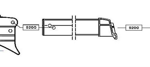 Klemmprofil-Halterung Gehäuse - Thule Ersatzteil Nr. 1500602777 - passend zu Thule Safari Residence / Panorama 9200