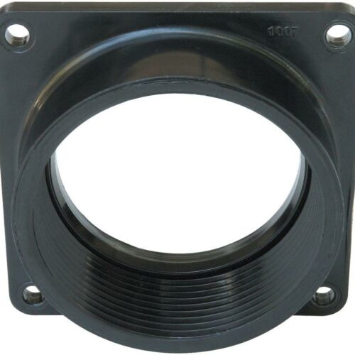 Lilie Steckflansch für 3 Schieber, US zum einkleben, ohne Gewinde, schwarz