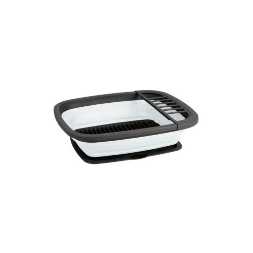 Camp4 Geschirrtrockner mit Abtropfschale, faltbar, weiß/grau