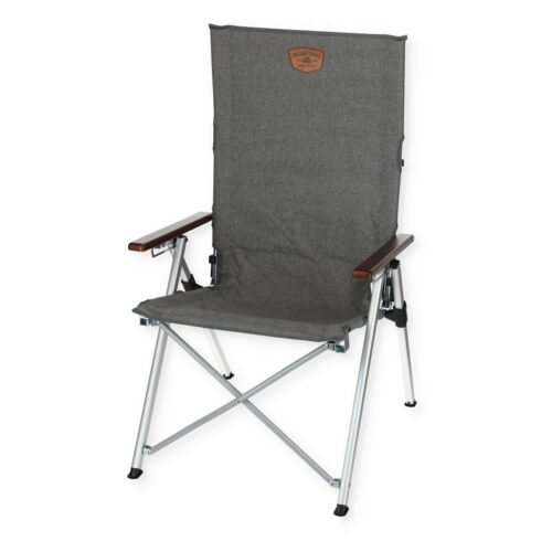 Holiday Travel Joplin Faltstuhl mit Holzarmlehne, grau-meliert