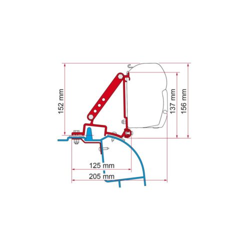 Fiamma F45 Adapter für Master/Movano/Interstar H2