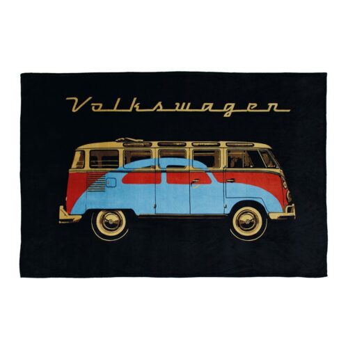 VW Collection VW T1 Fleecedecke, 150x200cm, schwarz