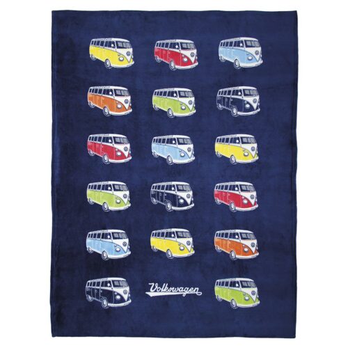 VW Collection VW T1 Fleecedecke, 150x200cm, blau