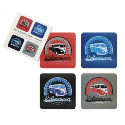 VW Collection Untersetzer, 4er-Set, Bulli-Vintage-Logo