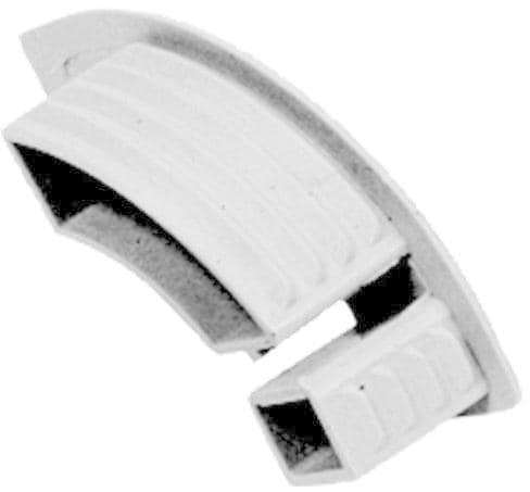 Endkappe Klappenprofil, mittelgrau, rechts