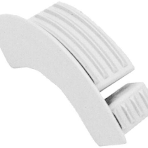 Endkappe Klappenprofil, mittelgrau, links