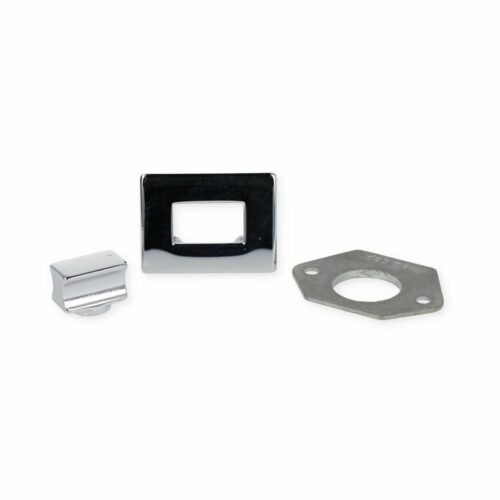 Push Lock Mini Knopf-Set, Metallausführung, 40x30mm, chrom glänzend