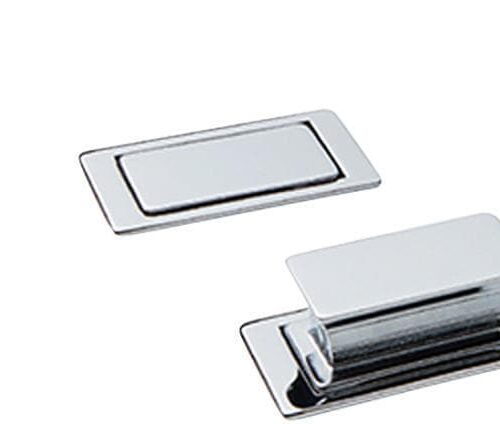 Push Lock Knopf-Set, chrom glänzend, Metall