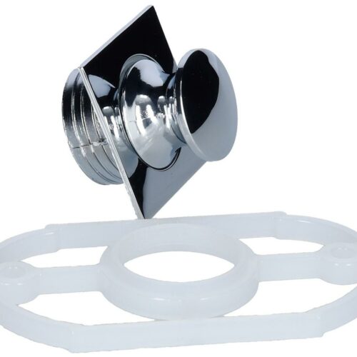 Push Lock Knopf-Set, chrom glänzend, Kunststoff