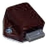 Schloß für Pushlock Knopf, Mini, braun