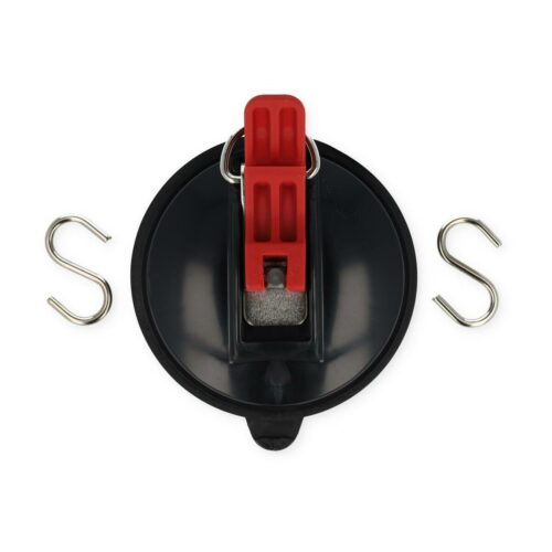 Camp4 Saugnapfbefestigung mit Ring, 2 S-Haken