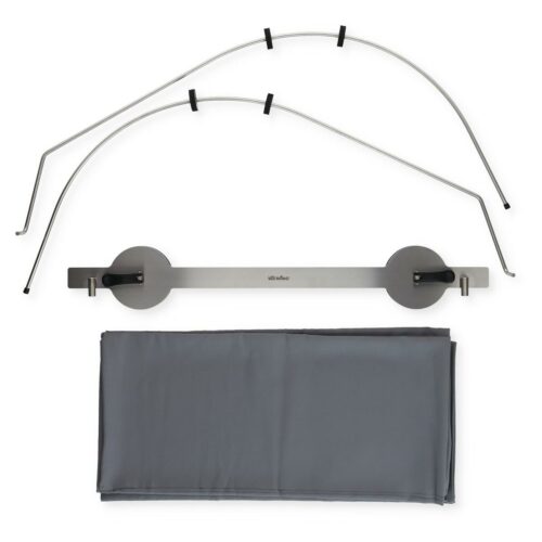 Saugnapf-Halterung für Sichtschutz/Duschvorhang, starr, grau