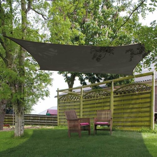 EuroTrail Shade Sail Sonnensegel, 500x500cm, grau