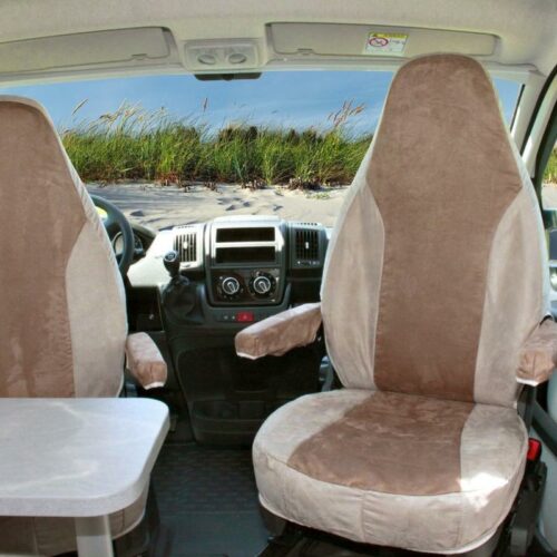 Hindermann Schonbezug Fahrerhaussitze für Fiat Ducato ab Bj. 07/2006, beige/sand