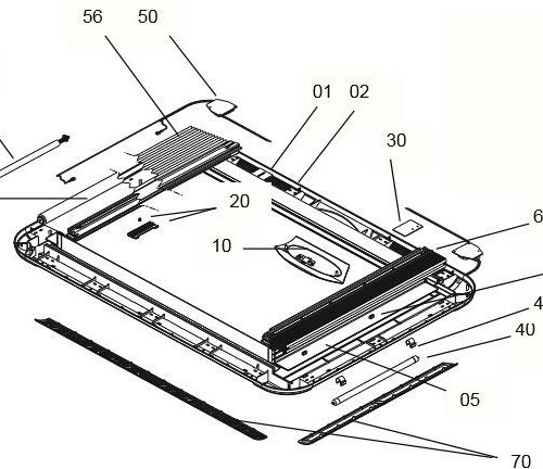 Wippe mit Feder - Dometic Ersatzteil Nr. 4460000169 - für Heki 2/3/4plus