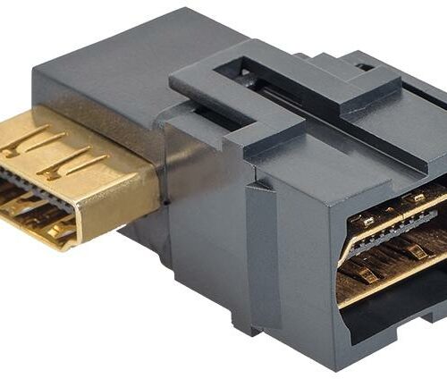 Inprojal System 20.000 HDMI-Verbinder mit Grundplatte, schiefergrau