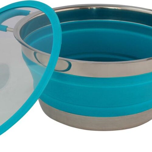 EuroTrail Pfanne mit Deckel, 1L, blau