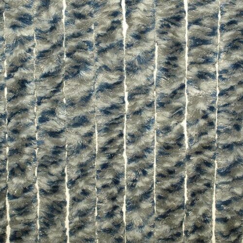 Arisol Chenille Flauschvorhang, 56x185 cm, grau-blau-schwarz, ideal für Caravans