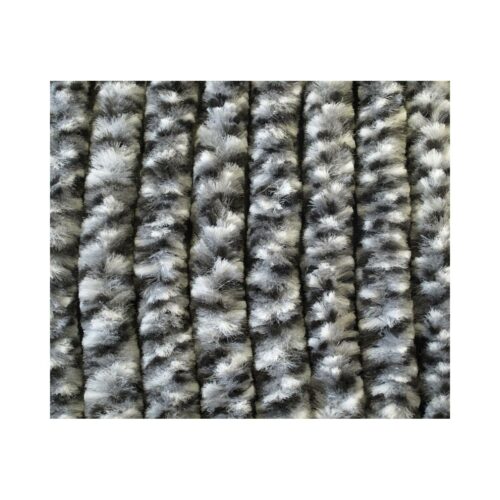 Arisol Chenille Flauschvorhang, 56x185cm, grau-weiß-schwarz, ideal für Caravans