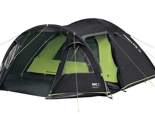High Peak Mesos Kuppelzelt, 4-Personen, 360x240cm, dunkelgrau/grün