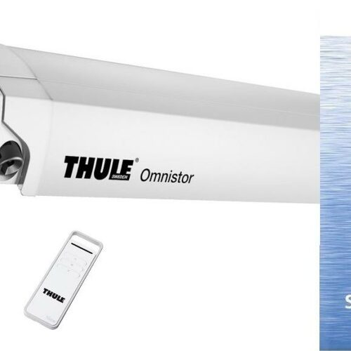 Thule Omnistor 9200 Markise, mit Motor weiß, Saphir Blau, 500cm
