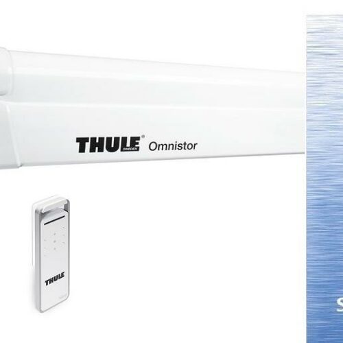 Thule Omnistor 8000 Markise, mit Motor weiß, 500cm, Saphir Blau