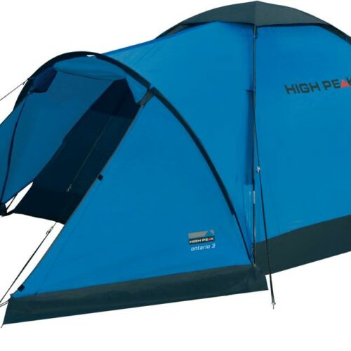 High Peak Ontario Kuppelzelt, 3-Personen, 305x180cm, blau/grau