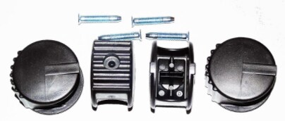 Fußschoner, anthrazit - Dukdalf Ersatzteil Nr. 426000064 - für ChaCha/Paso Doble/Rumba/Limbo/Ergon/Forte, 4 Stück