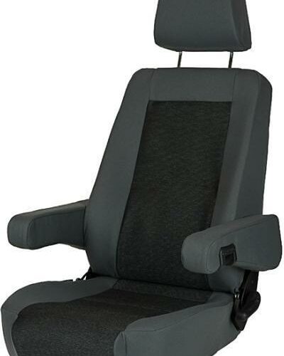 Sportscraft S8.1 Pilotensitz, Stoff Ara schwarz/grau, mit Lordosenstütze