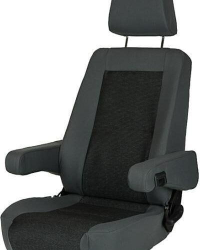Sportscraft S6.1 Pilotensitz, Stoff Tavoc 2 schwarz/grau, mit Lordosenstütze und Sitzheizung