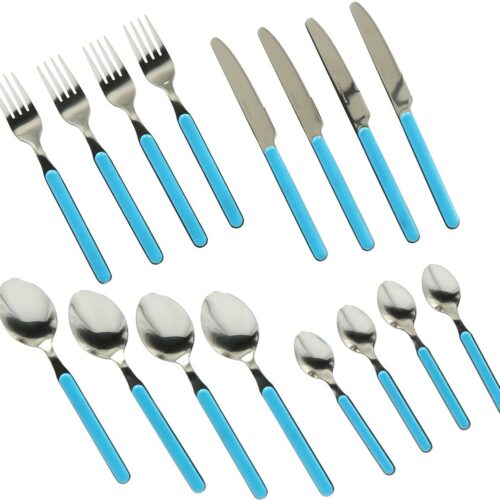 Brunner Delice Besteck-Set, 16-teilig, blau/türkis
